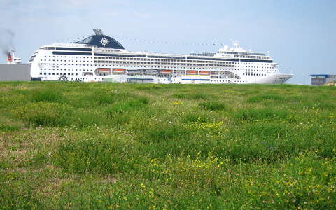 IJmuiden, Nederland, Harbour, Cruise schip MSC Opera