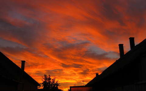 Magyarország, Nyirtét, 2012 őszi naplemente