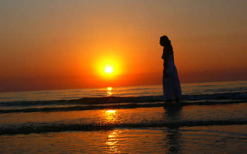naplemente nyár tenger tengerpart