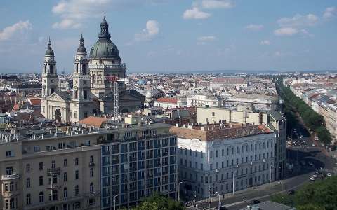 Budapest, Erzsébet tér, kilátás az Óriáskerékből