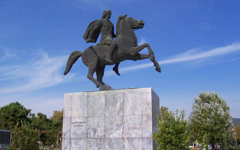 Nagy Sándor lovasszobra, Thessaloniki