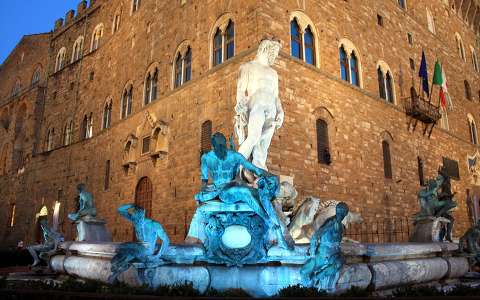 Olaszország, Firenze - Neptun-kút