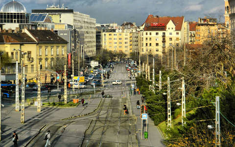 Budapest,Széll Kálmán tér egy részlete és a Margit kőrút,Fotó:Szolnoki Tibor 2013.11.29.