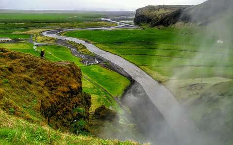 Izland,Skogafoss vízesés