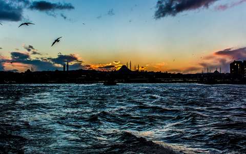 Isztambul naplementében
