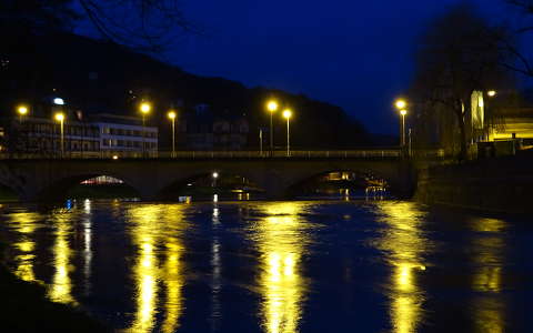 folyó híd lámpa éjszakai képek