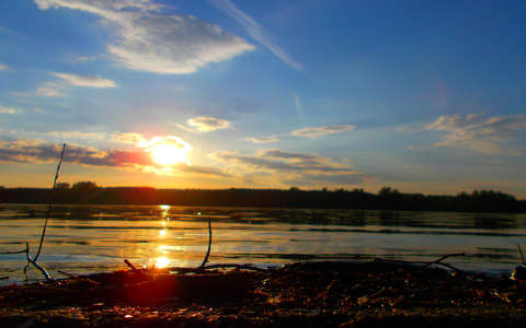 Sunset.