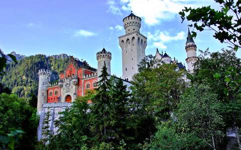 alpok neuschwanstein kastély nyár németország