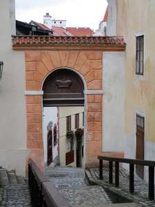 lépcsők a Krumlov-i várban