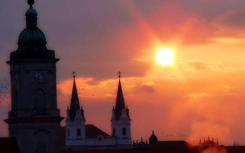 naplemente templom