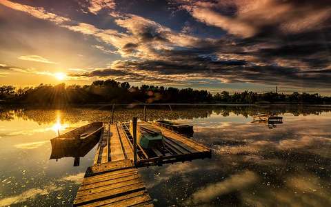 Sunset.
