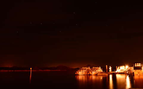 hajó kikötő éjszakai képek írország