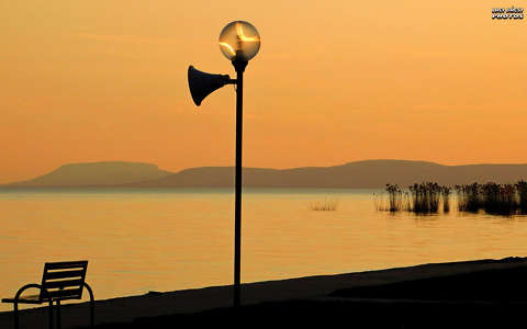 naplemente, Balaton, magyarország