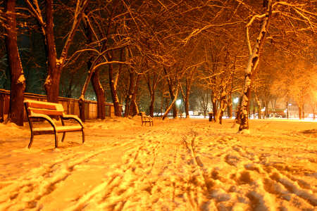 Kazincbarcika- téli éjjel