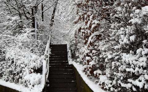lépcső tél
