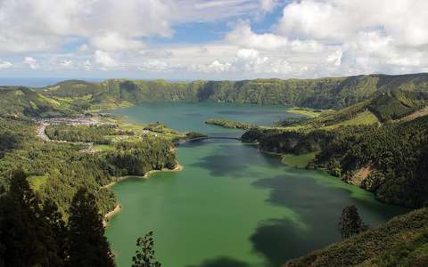azori-szigetek portugália tó