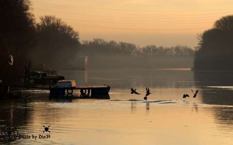 Szolnok - Tisza part, napkelte