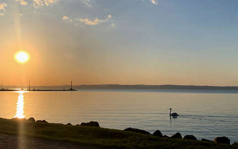 balaton, naplemente, magyarország