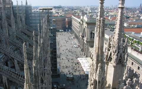 Sur le toit de la cathédrale de Milan