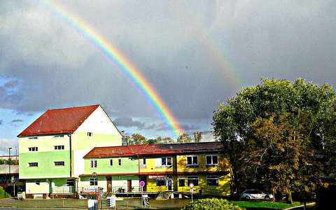 Csehország, Veselí nad Moravou, szivárvány