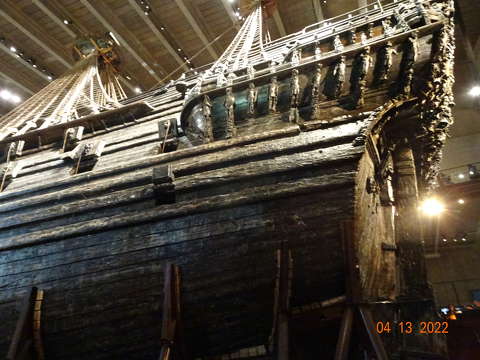 Vasa múzeum, a hadihajó tatja (Stockholm)