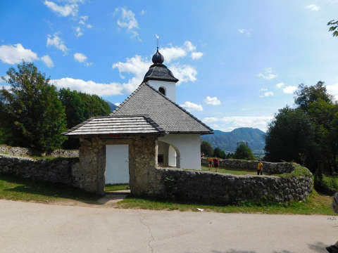 Szent Katalin-templom a Vintgar szurdok végén - Szlovénia