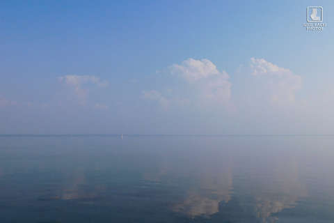 felhő, balaton, tükröződés