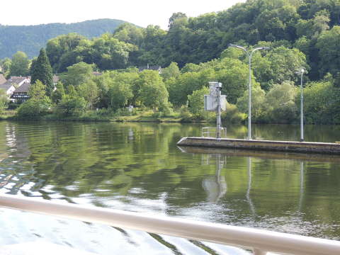 Mosel folyó a Zsilipelés kezdetén,Németország