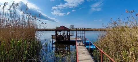folyó nád stég és móló tisza