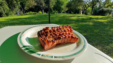 Reggeli sült szalonna.