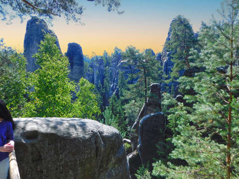 Csehország, sziklalabirintus - Adršpach
Panorámaterasz