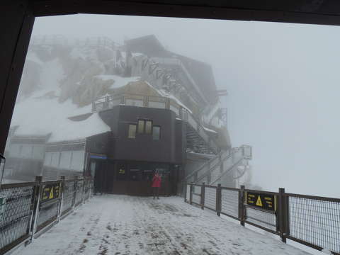 Franciaország,Aigulle du Midi Mont Blanc ködben