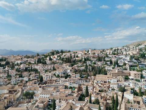 Granada látkép az Alhamrából