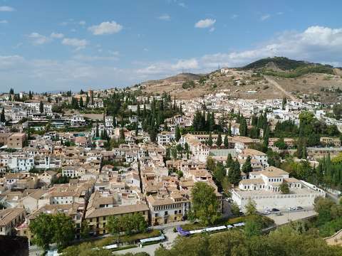 Granada látkép az Alhamrából