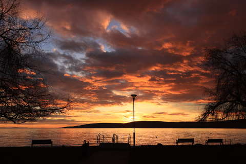 Festői pillanat Balatonfűzfőn.