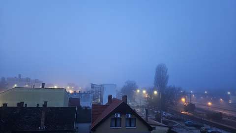 Siófoki látkép reggeli ködben