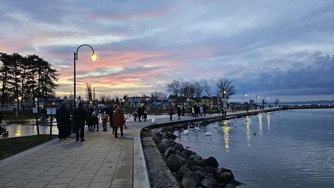 Siófok alkony a parton