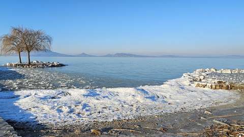 Fonyód strandja télen