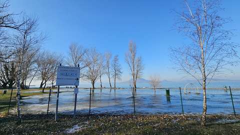 Fonyódi kutyás strand jégvilága