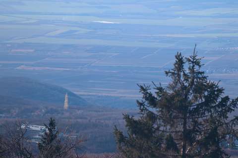 Sástói kilátó a Kékesről, tél, panoráma