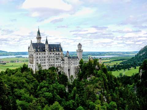 alpok címlapfotó neuschwanstein kastély németország