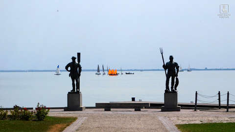 balaton, balatonfüred, magyarország, szobor, tó