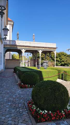 Budapest, Budai Vár, bokor, virág, terasz