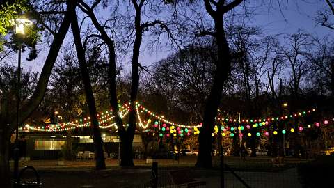 Városliget  ünnepi fényben