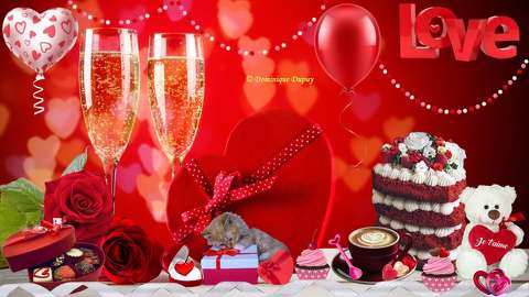Saint Valentin - Création Domi