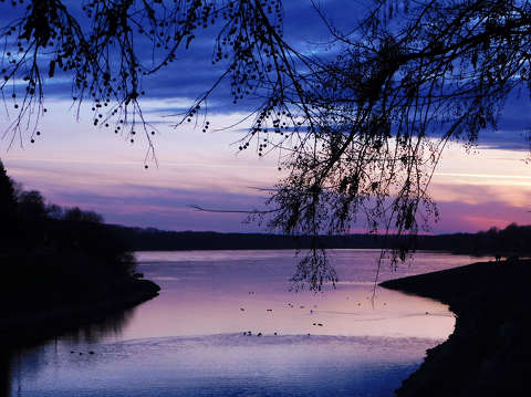 Baja, naplemente, Duna és a Sugovica találkozása