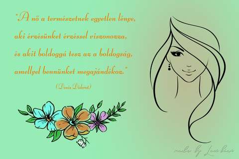 grafika, nőnap