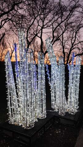 Lumina Park, Budapest, Margitsziget, fények, kristályok
