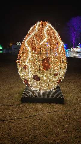 Lumina Park, Budapest, Margitsziget, fények, dinoszaurusz tojás