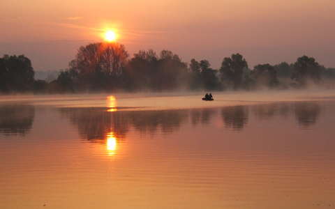 folyó köd magyarország napfelkelte